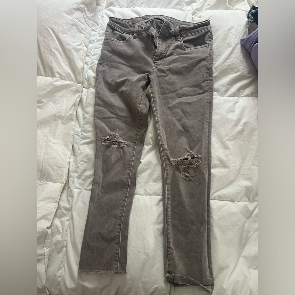 Grey American eagle stretch jean size 10